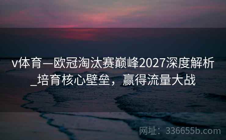 v体育—欧冠淘汰赛巅峰2027深度解析_培育核心壁垒，赢得流量大战