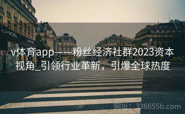 v体育app——粉丝经济社群2023资本视角_引领行业革新，引爆全球热度